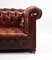 20th Century English Leather Chesterfield Sofa and Armchairs, Set of 3 5