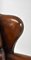 Butaca George II de cuero marrón, Imagen 11