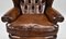George II Brown Leather Armchair 4