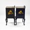 Chinoiserie Blue Lacquered and Gilded Bedroom Suite, 1930, Set of 8 15