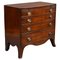 19th Century English Regency Mahogany Bow Front Chest of Drawers 1