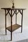 Antique Victorian Tiger Bamboo 2-Tier Side Table or Plant Stand 4