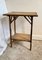 Antique Victorian Tiger Bamboo 2-Tier Side Table or Plant Stand 2