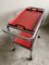 Modernist Bar Cart in Tubular Steel with Red Lacquered Wooden Trays, 1950s, Image 6