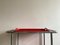 Modernist Bar Cart in Tubular Steel with Red Lacquered Wooden Trays, 1950s 11
