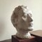 White Plaster Bust on Wooden Plinth, 1950s 5