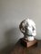 White Plaster Bust on Wooden Plinth, 1950s 4