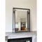 Modernist Industrial Rectangular Mirror with Metal Frame, 1980s, Image 1