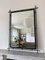 Large Postmodern Architectural Black and Gilt Bevelled Mirror 1