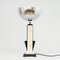 Art Deco Marble Table Lamp with Fan Side Panels, 1930s 1