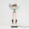Art Deco Marble Table Lamp with Fan Side Panels, 1930s, Image 1