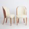 Art Deco Burr Maple Dining Chairs by Harry & Lou Epstein, Set of 4, Image 2