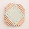 British Art Deco Peach Diamond Mirror, 1930s, Image 1