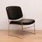 Mid-Century Black Leather Chairs, Set of 2, Image 2