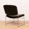 Mid-Century Black Leather Chairs, Set of 2, Image 4