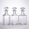 French Art Deco Crystal Decanter Set by Jacques Adnet, 1930s, Set of 3 6