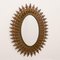 Mid-Century French Framed Mirror in Patinated Brass, 1960, Image 1