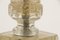 Mid-Century Tischlampe mit goldenem klarem Fuß 4