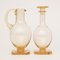 French Art Deco Amber Whisky Decanter and Water Jug in Crystal from Daum, 1930, Set of 2 6