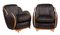 Art Deco Black Cloud Armchairs by Harry & Lou Epstein, 1930, Set of 2 1