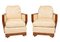 Art Deco Walnut Living Room Set, 1930s, Set of 3, Image 1