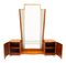 French Art Deco Birds Eye Maple Dressing Table with Illuminating Mirror, 1930s 3