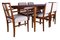 British Tulip Wood Dining Table with Chairs by Gordon Russell, Set of 7 1