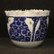 Chinesische bemalte Keramikvase mit Calla-Lilien, 2000er 1