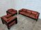Bastiano Sofa and Armchairs in Leather by Afra & Tobia Scarpa for Gavina, 1970s, Set of 3, Image 1
