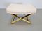 Tabouret Regency X Vintage en Laiton, 1970s 6