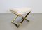 Vintage Regency Brass X Stool, 1970s 5