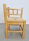 Vintage Brutalist Natural Oak Rush Corner Chair, 1960s, Set of 2, Image 8