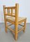 Vintage Brutalist Natural Oak Rush Corner Chair, 1960s, Set of 2 6