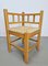 Vintage Brutalist Natural Oak Rush Corner Chair, 1960s, Set of 2, Image 9