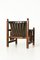 Brutalistische Stühle aus Eiche & Kunstleder im Stil von Charles Dudouyt, 1950er, 2er Set 6