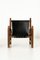 Brutalistische Stühle aus Eiche & Kunstleder im Stil von Charles Dudouyt, 1950er, 2er Set 5