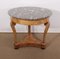 Early 19th Century Restoration Era Walnut Pedestal Table with Marble Top, Image 1