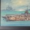 Charles John De Lacy, ilustraciones de barco de guerra, finales del siglo XIX o principios del siglo XX, pinturas al óleo sobre tablero, enmarcado, juego de 2, Imagen 9