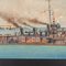 Charles John De Lacy, Warship Illustrations, Late 19th or Early 20th Century, Oil Paintings on Board, Framed, Set of 2, Image 13