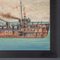 Charles John De Lacy, ilustraciones de barco de guerra, finales del siglo XIX o principios del siglo XX, pinturas al óleo sobre tablero, enmarcado, juego de 2, Imagen 4