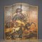 Paravent Victorien Peint à l'Huile avec Motif de Bataille, 1890s 3