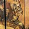 Paravento vittoriano dipinto ad olio con motivo di battaglia, fine XIX secolo, Immagine 7