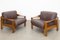 Leather Armchairs from Mobil Girgi, 1970s, Set of 2 1