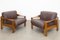 Leather Armchairs from Mobil Girgi, 1970s, Set of 2, Image 1