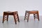 Stools in Chestnut Wood attributed to Piero Portaluppi, Italy, 1930s, Set of 2, Image 3