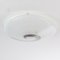 Large Ceiling Light in White Murano White Glass with Black Spiral Filigree, 1980s 5