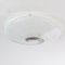 Large Ceiling Light in White Murano White Glass with Black Spiral Filigree, 1980s, Image 5