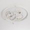 Lampada da soffitto grande in vetro di Murano bianco con filigrana nera, anni '80, Immagine 12