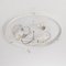 Large Ceiling Light in White Murano White Glass with Black Spiral Filigree, 1980s, Image 12