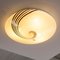 Large Ceiling Light in White Murano White Glass with Black Spiral Filigree, 1980s 10